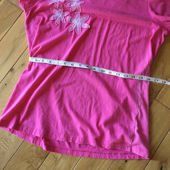 Izod Barbie Pink Floral Embroidered 100% Cotton Baby Tee - Picture 13 of 16